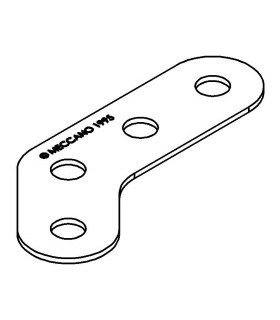Obtuse corner bracket 4 holes grey f1 (pack of 10)