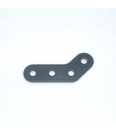 Obtuse corner bracket 4 holes shiny black