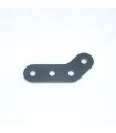 Obtuse corner bracket 4 holes shiny black