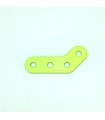 Obtuse corner bracket 4 holes neon yellow