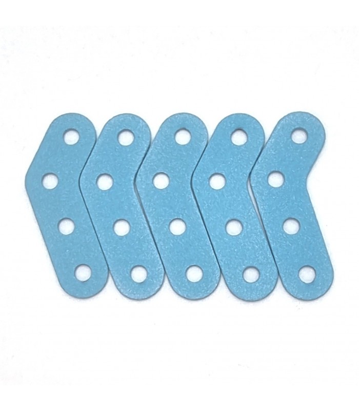 Obtuse corner bracket 4 holes blue ice (pack of 5)