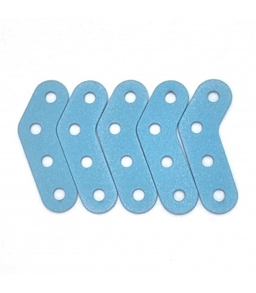 Obtuse corner bracket 4 holes blue ice (pack of 5)