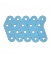 Obtuse corner bracket 4 holes blue ice (pack of 5)