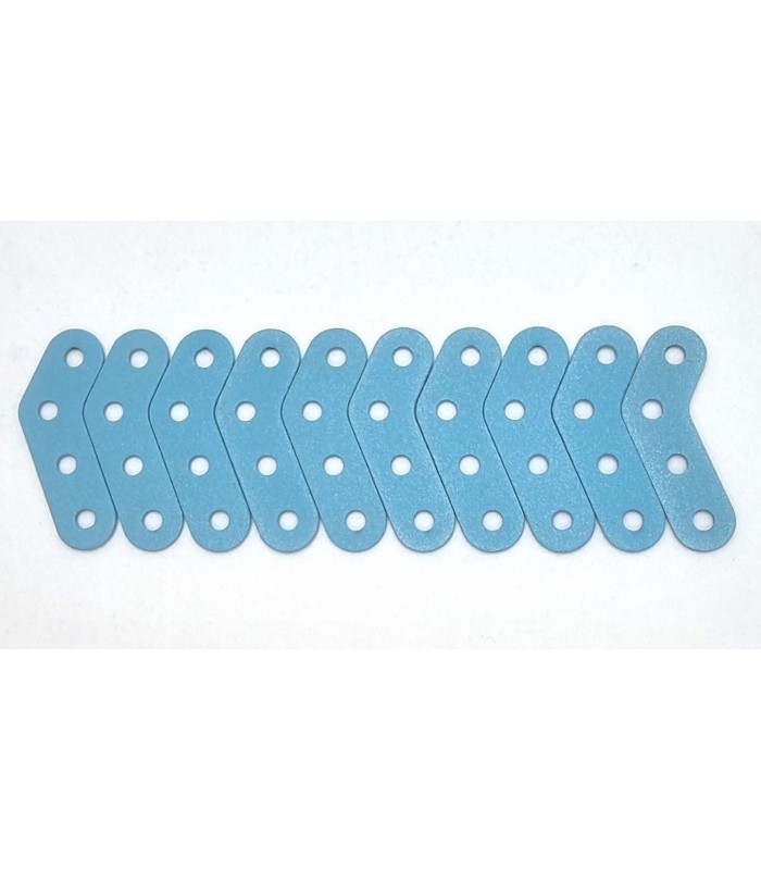 Obtuse corner bracket 4 holes blue ice (pack of 10)