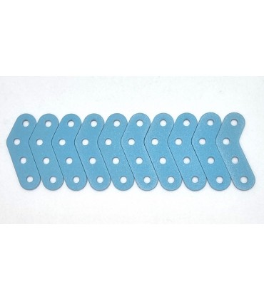 Obtuse corner bracket 4 holes blue ice (pack of 10)