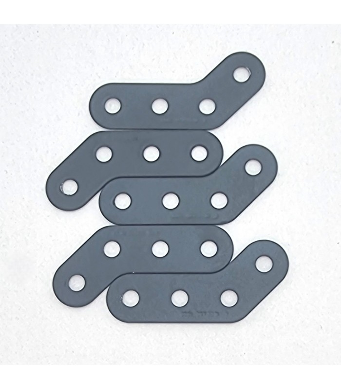 Obtuse corner bracket 4 holes grey f1 (pack of 5)