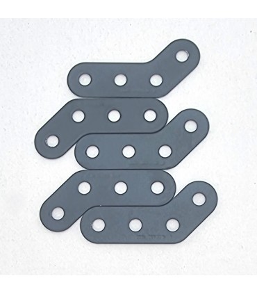 Obtuse corner bracket 4 holes grey f1 (pack of 5)