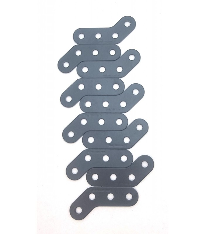 Obtuse corner bracket 4 holes grey f1 (pack of 10) Obtuse corner bracket 4 holes grey f1 (pack of 10)