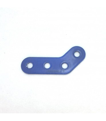 Obtuse corner bracket 4 holes transluscent blue