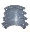 Set of 4 dark grey toothed sectors