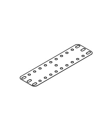 Metal flexible plate 3x11h (140x40mm) black (set of 10)