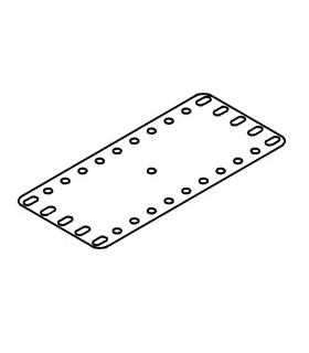 Plaque flexible métal 11x5tr (140x60mm) gris argent (lot de 10)