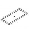metal flexible plate 11x5h (140x60mm) silver grey