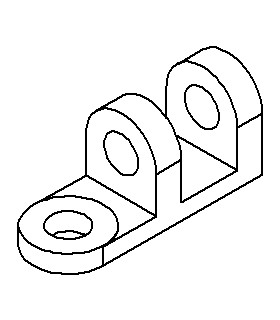 Support fixe double plastique cuivre