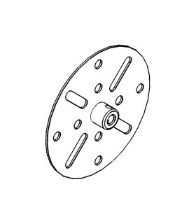 Face plate ø63 mm (8 h) blue