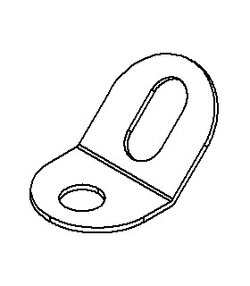 Obtuse angle bracket 13x10mm zn