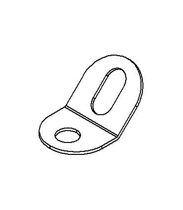 Equerre 135° 13x10mm blanc