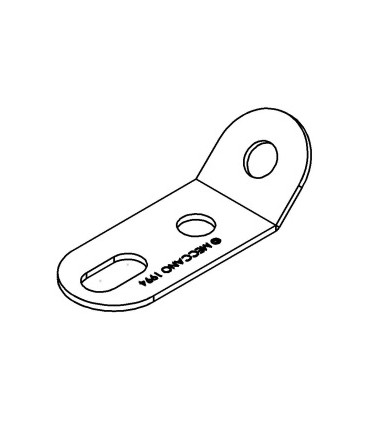 Obtuse angle bracket 26x12mm red