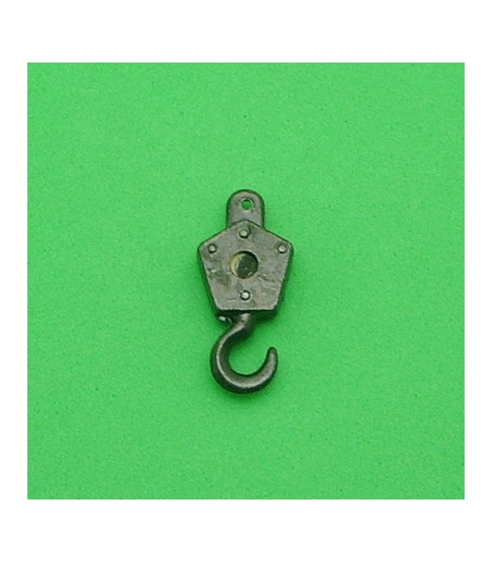 Small loaded hook steel colored second hand