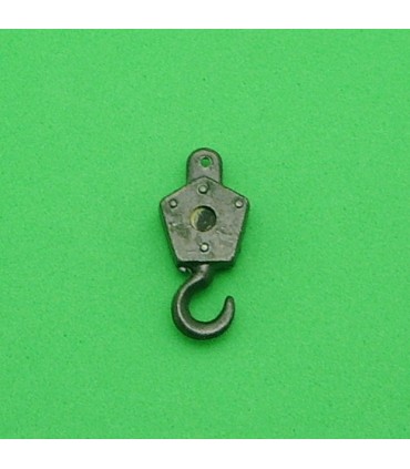 Small loaded hook steel colored second hand