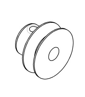 Pulley & boss ø13 mm brass