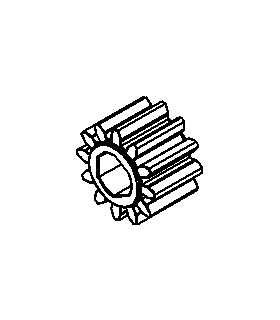 Pinion 12 th 3 sections yellow