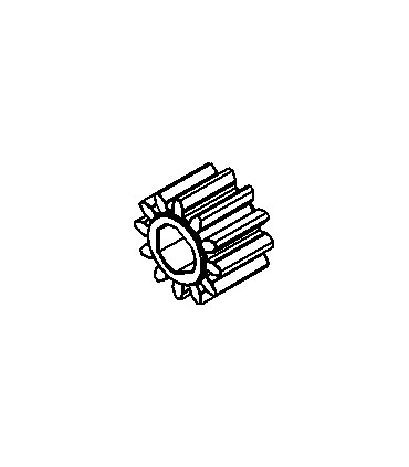 Pinion 12 th 3 sections yellow