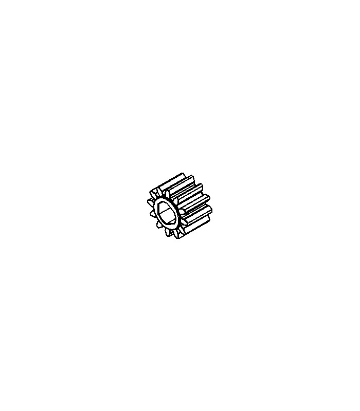 Pignon 12 dents 3 pans gris alu Pignon 12 dents 3 pans gris alu