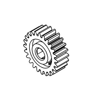 Pinion 24 th 3 sections black
