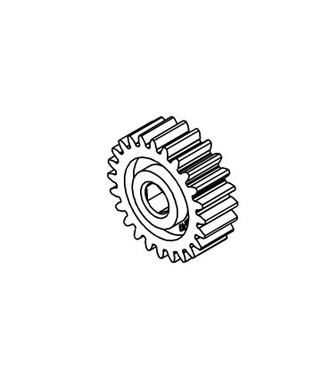 Pinion 24 th 3 sections aluminum grey