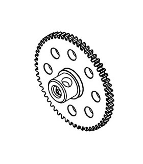 Gear wheel 57 th brass