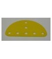 Plaque semi circulaire ø 65 mm jaune