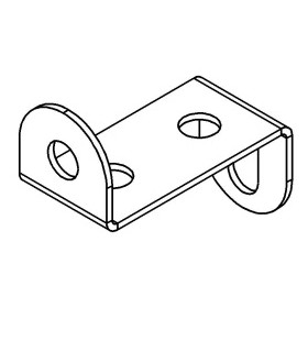 Reversed angle bracket 25 mm zn second hand