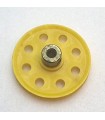 Poulie à trous ø38 mm plastique jaune
