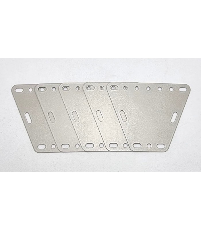 Plaque trapeze 3x7 flexible beige metal (lot de 5) Plaque trapeze 3x7 flexible beige metal (lot de 5)