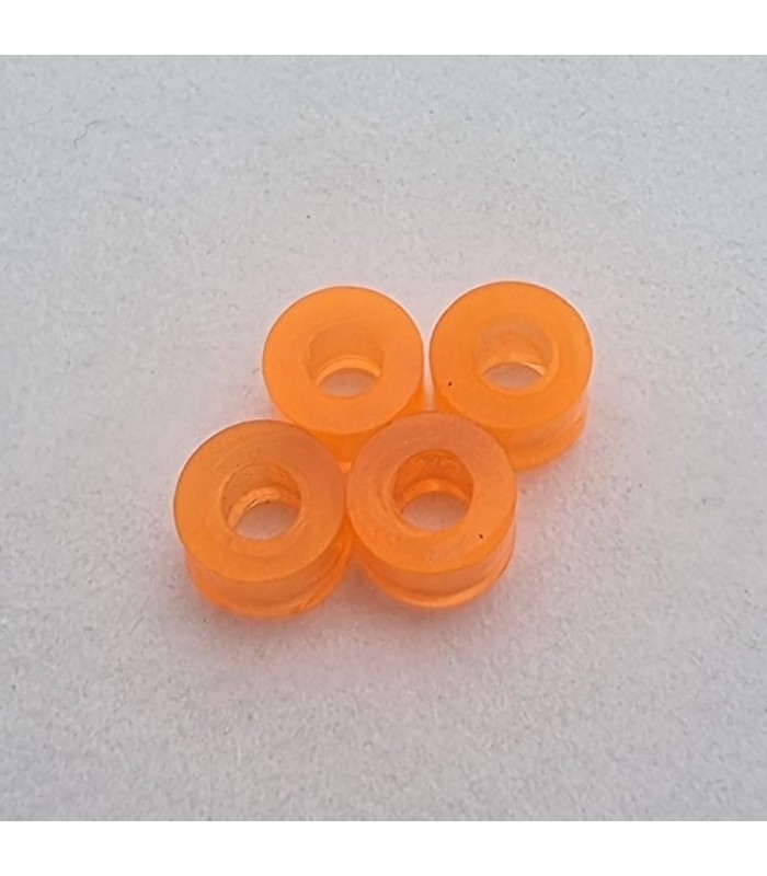 Plastic Washer Spacer transparent neon orange (pack ok 4) second hand Plastic Washer Spacer transparent neon orange (pack ok 4) second hand