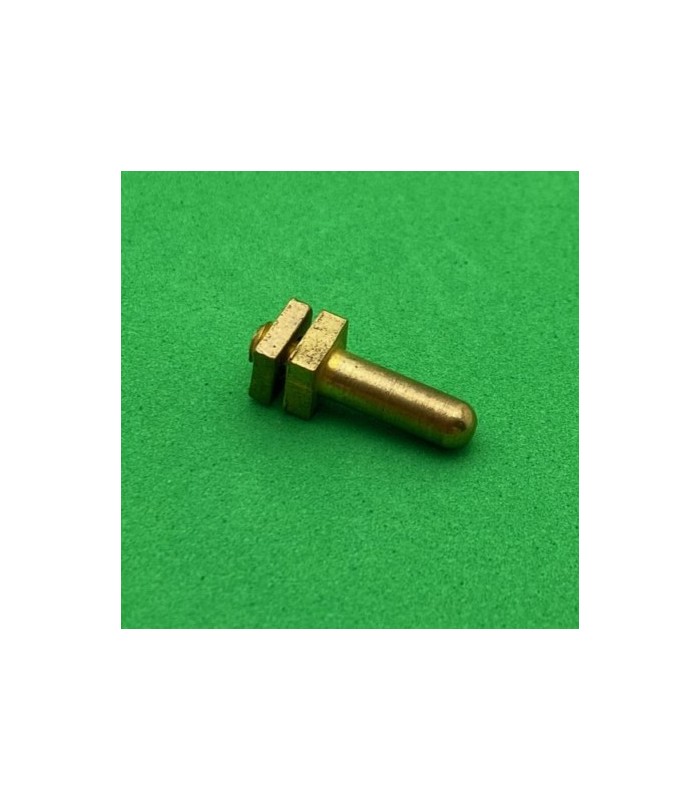 Cheville filetée 19mm laiton avec 1 écrou soudé et 1 écrou