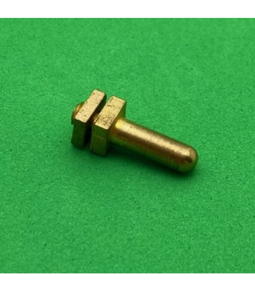 Cheville filetée 19mm laiton avec 1 écrou soudé et 1 écrou
