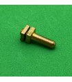 Cheville filetée 19mm laiton avec 1 écrou soudé et 1 écrou