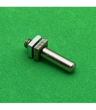 Threaded pin 19mm nickel platted with 2 nuts nickel platted