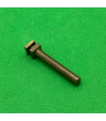 Threaded pin 35,7mm brass with 1 welded nut and 1 nut