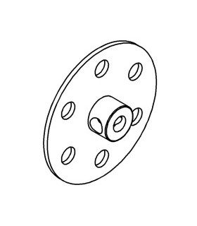 Bush wheel 6 holes brass platted