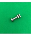 Boulon pivot 16mm tête fendue laiton nickelé avec 2 écrous nickelés