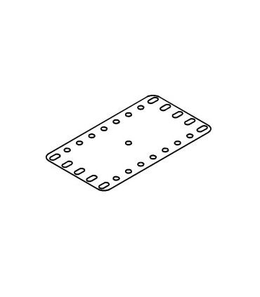 Plaque flexible métal 5x9tr (115x60mm) jaune