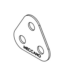 Plaque triangulaire 2 tr (25 mm) vert fluo
