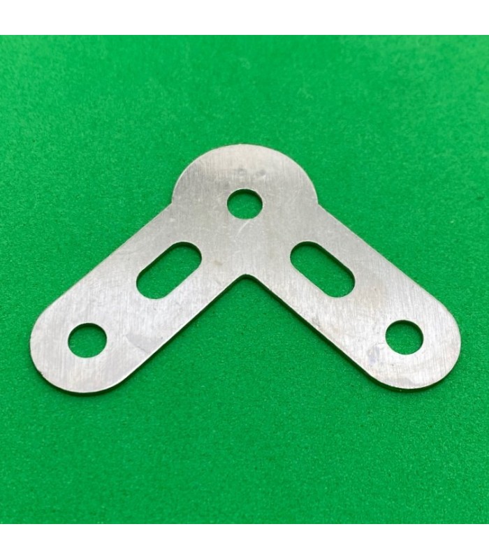 Bell crank with a hump, no boss, nickel-platted