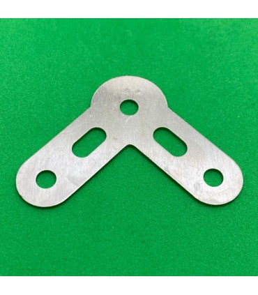 Bell crank with a hump, no boss, nickel-platted