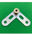 Bell crank zn with boss threaded