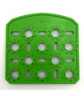 NMJ plate with 1 curved edge grass green