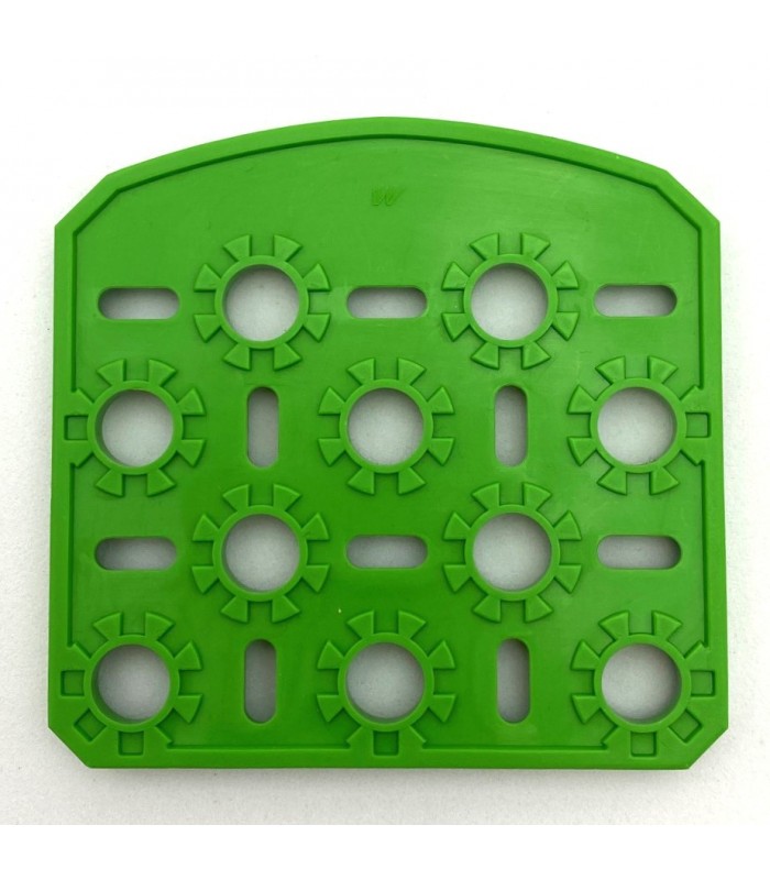 NMJ plate with 1 curved edge grass green NMJ plate with 1 curved edge grass green